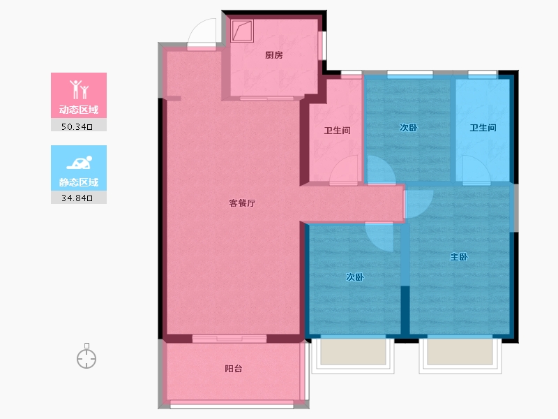 云南省-昆明市-中南云境-一期-82.00-户型库-动静分区