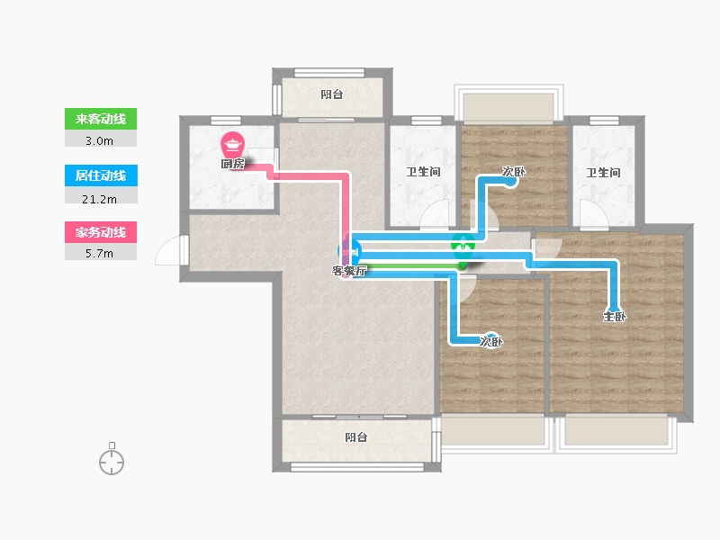 广西壮族自治区-柳州市-云星钱隆世家-92.00-户型库-动静线