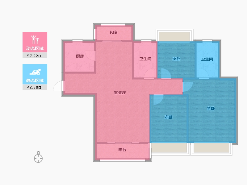 广西壮族自治区-柳州市-云星钱隆世家-92.00-户型库-动静分区