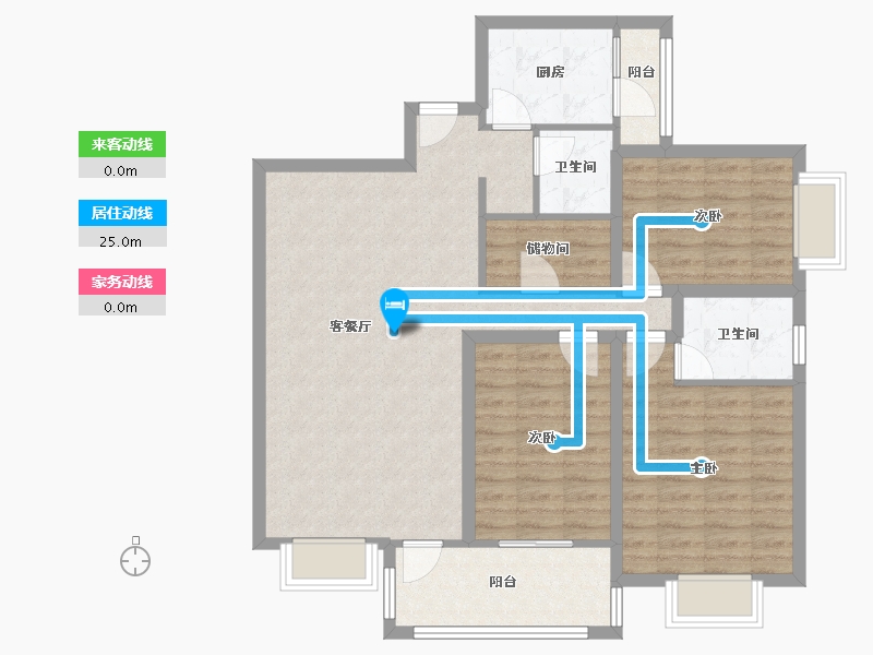 四川省-成都市-齐力碧水湾-104.00-户型库-动静线