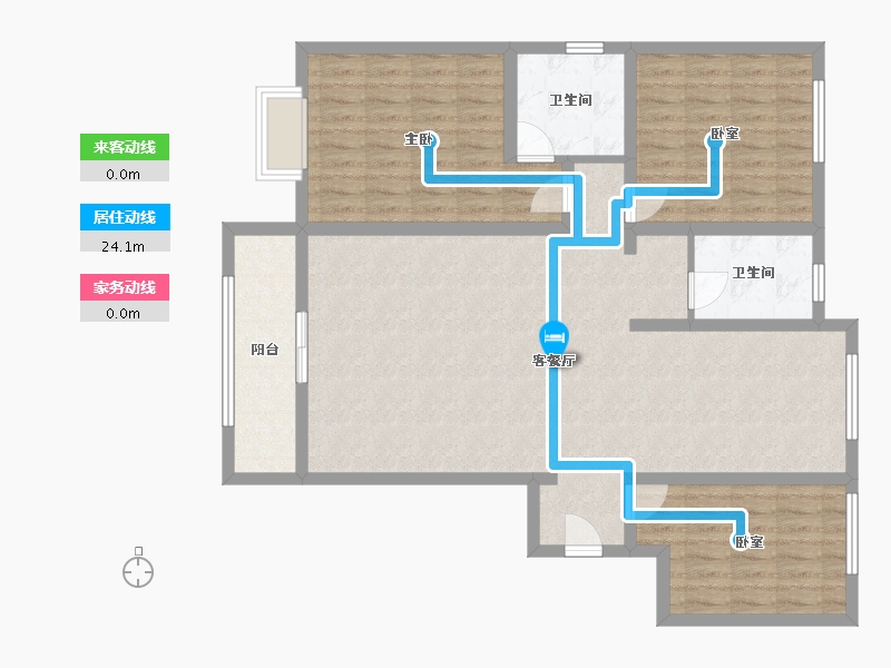 山西省-长治市-龙港新城2期-132.00-户型库-动静线