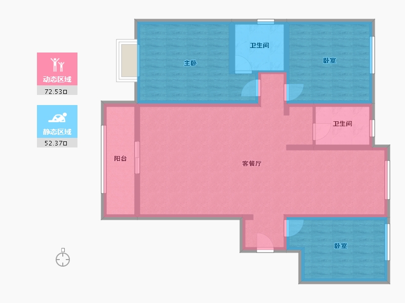 山西省-长治市-龙港新城2期-132.00-户型库-动静分区