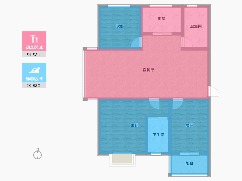 安徽省-马鞍山市-泰和文苑-103.00-户型库-动静分区