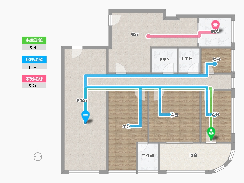 福建省-厦门市-惠盛花园-128.00-户型库-动静线