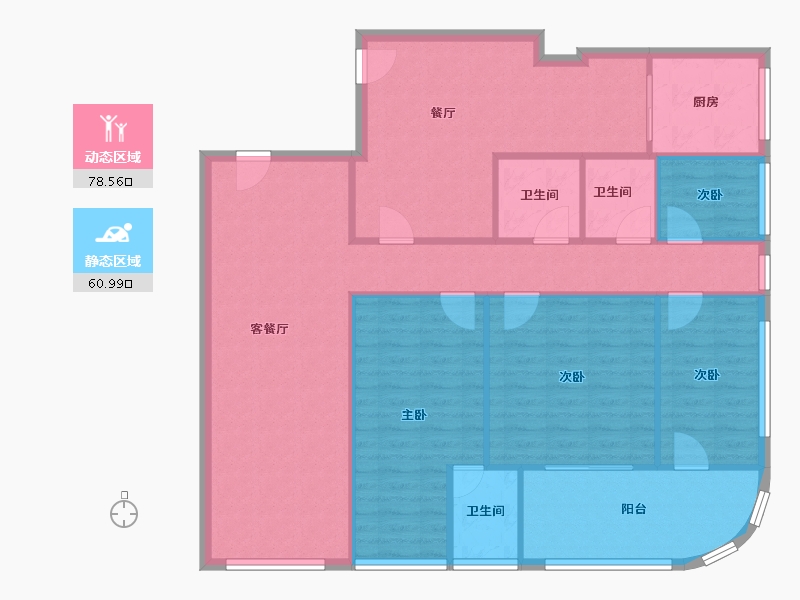 福建省-厦门市-惠盛花园-128.00-户型库-动静分区