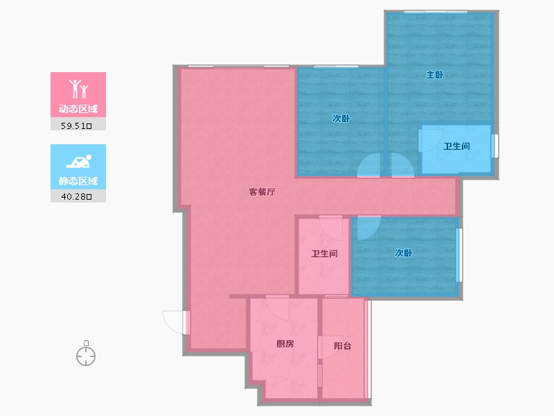 四川省-眉山市-圆中润达丰滨江郦城-88.00-户型库-动静分区