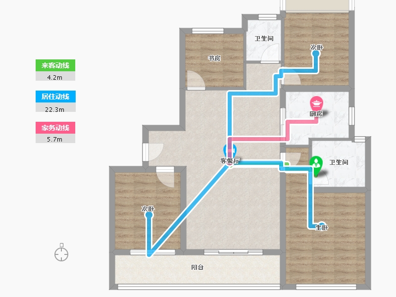 浙江省-杭州市-滨康天曜城-111.20-户型库-动静线