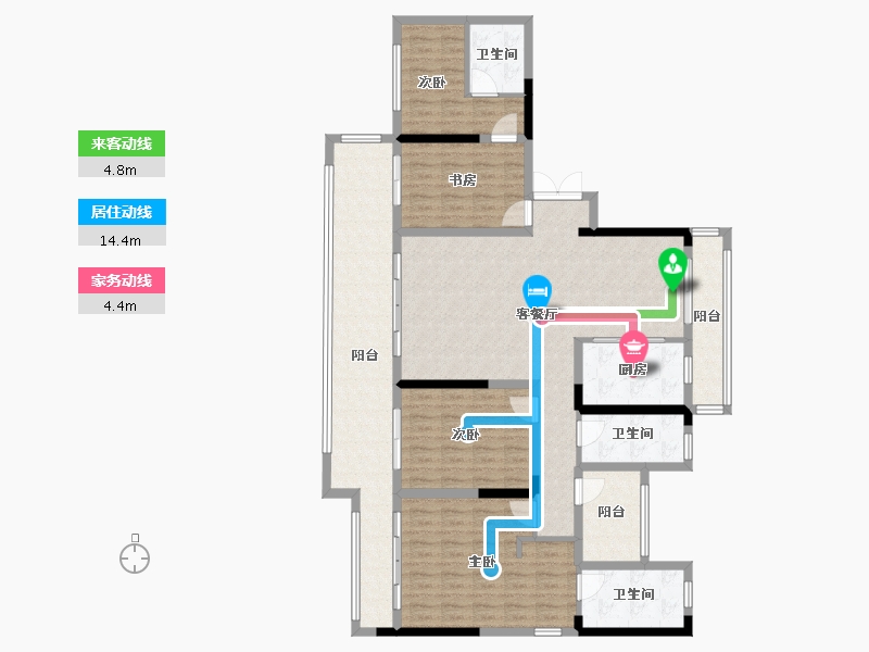 湖南省-湘潭市-建工融城名著-148.00-户型库-动静线