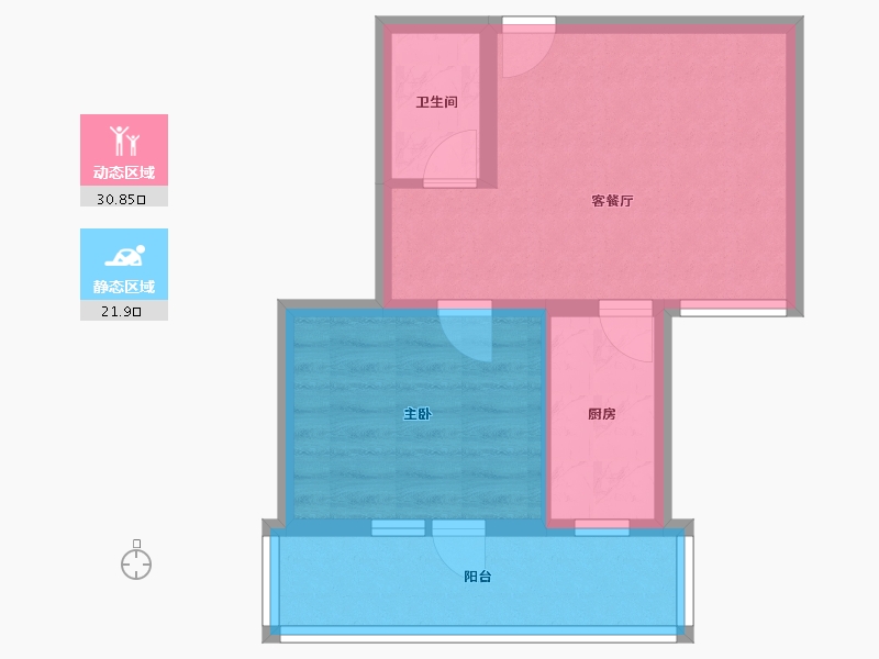 北京-北京市-西马金润家园-二区-46.13-户型库-动静分区