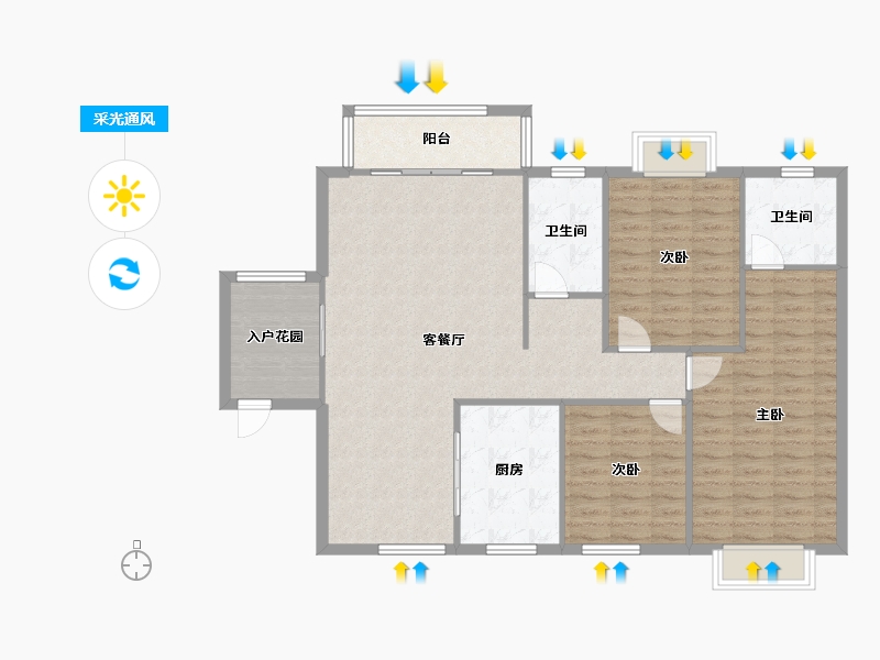 广西壮族自治区-柳州市-独秀苑-二期-116.50-户型库-采光通风