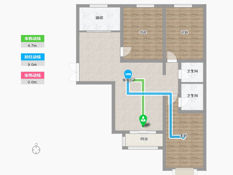 内蒙古自治区-呼和浩特市-厂汉板乾沁源-二期-102.24-户型库-动静线