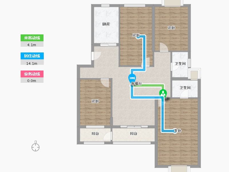 江苏省-苏州市-文萃苑-114.40-户型库-动静线