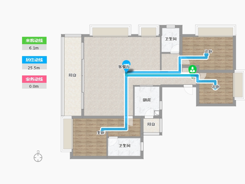 云南省-昆明市-万达中央公园-128.00-户型库-动静线