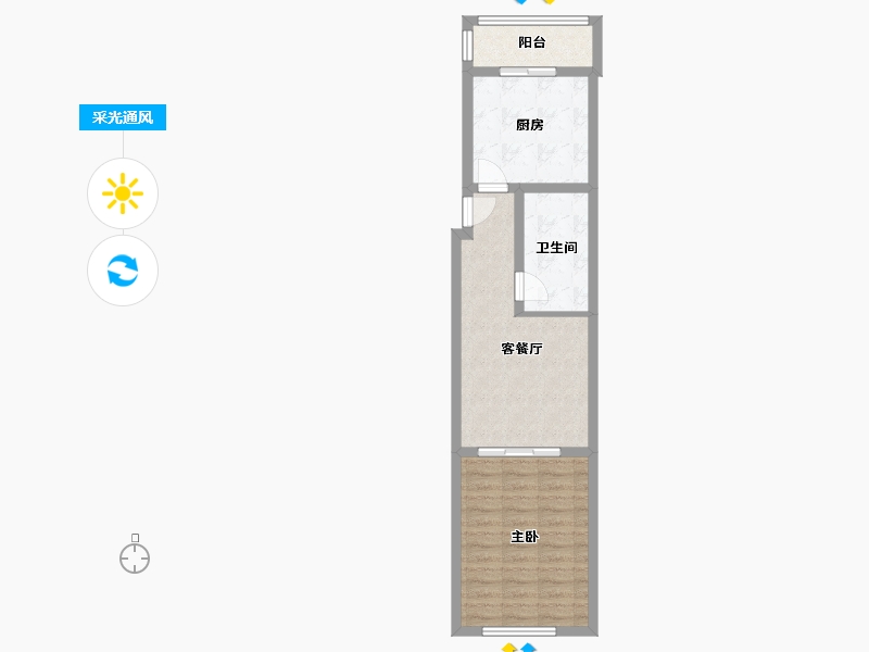 天津-天津市-春畅里小区-50.00-户型库-采光通风