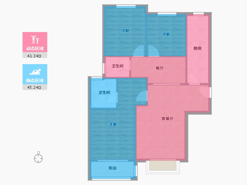 河北省-石家庄市-壹江城-102.40-户型库-动静分区