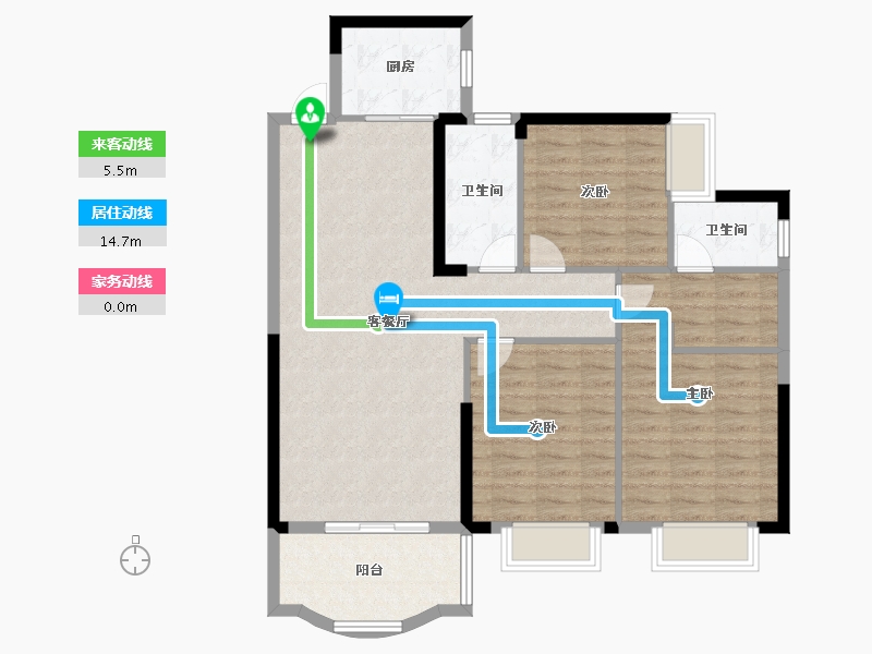 湖北省-孝感市-翡翠名都-102.40-户型库-动静线