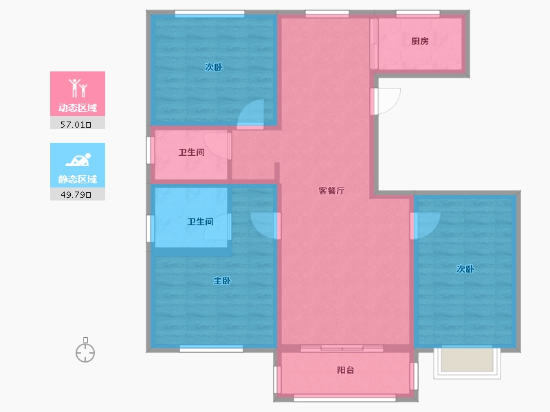 山西省-长治市-德润学院-95.20-户型库-动静分区