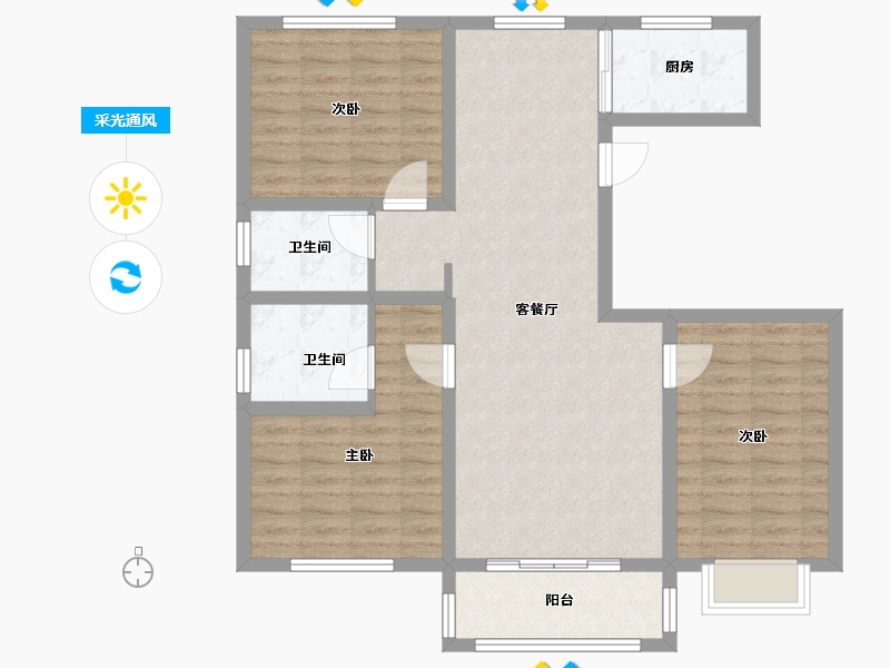 山西省-长治市-德润学院-95.20-户型库-采光通风