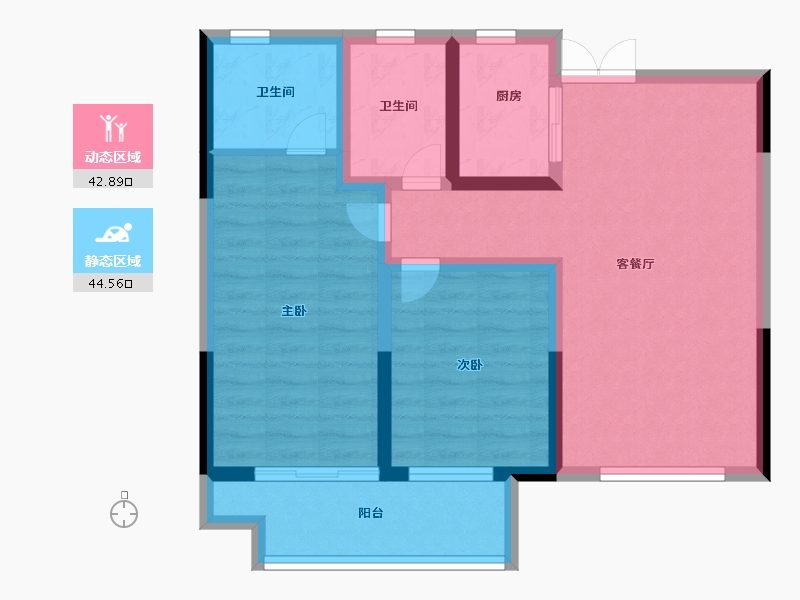 山东省-淄博市-东方星城-77.60-户型库-动静分区