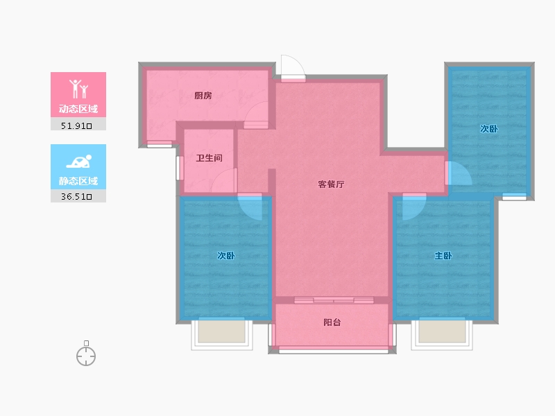 山西省-运城市-港府名都-93.07-户型库-动静分区