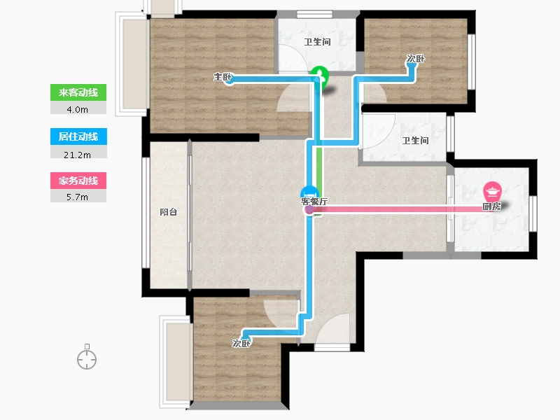 河北省-邯郸市-阳光东尚名庭-96.00-户型库-动静线