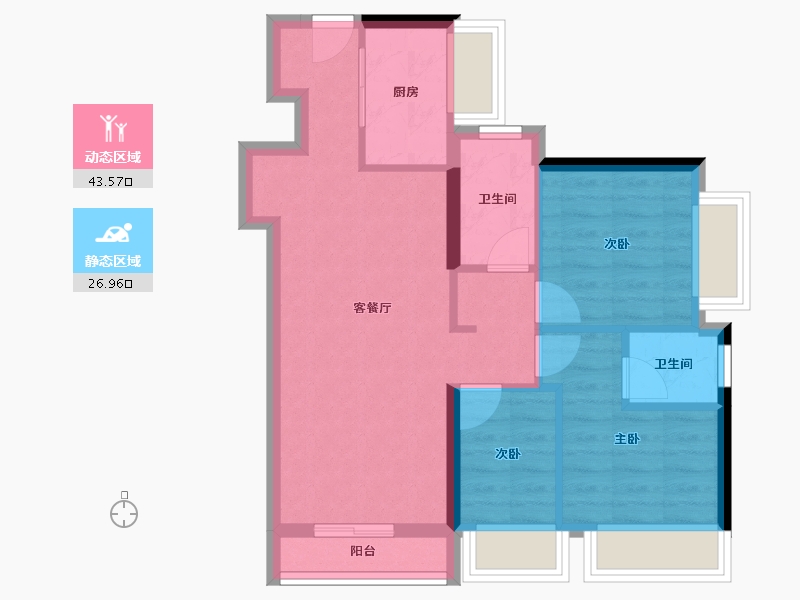 广东省-东莞市-松山湖国际人才社区-61.34-户型库-动静分区