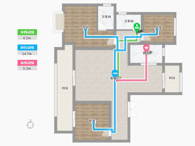 河南省-南阳市-建业森林半岛-4期-101.60-户型库-动静线