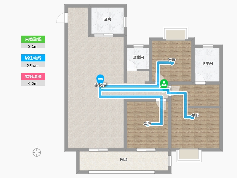 福建省-泉州市-侨城御景豪园-116.00-户型库-动静线