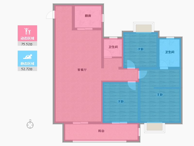 福建省-泉州市-侨城御景豪园-116.00-户型库-动静分区