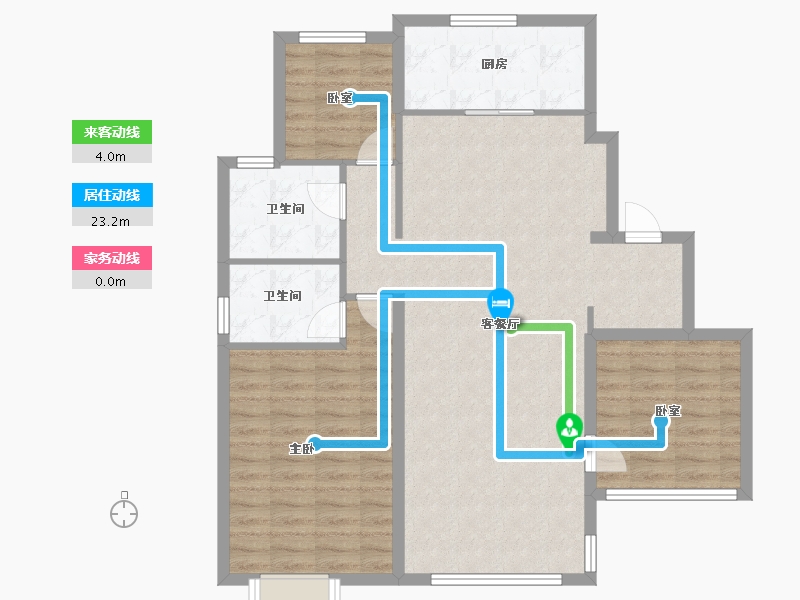 新疆维吾尔自治区-乌鲁木齐市-悦麓小区-110.00-户型库-动静线