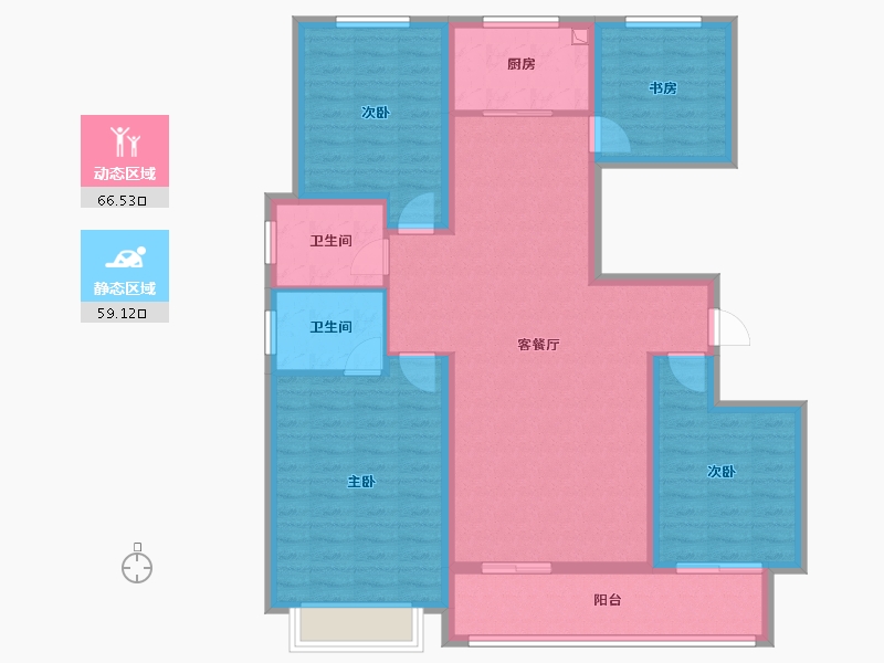 山东省-济宁市-壹号院-112.74-户型库-动静分区