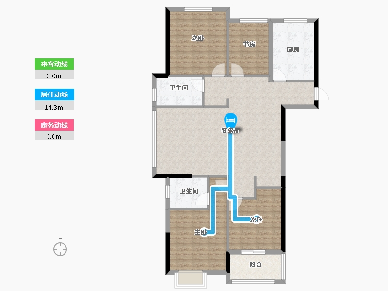 浙江省-宁波市-金水湖畔-113.00-户型库-动静线