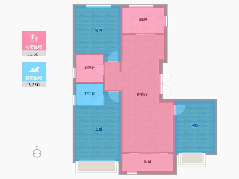 山西省-大同市-文瀛华庭-94.27-户型库-动静分区