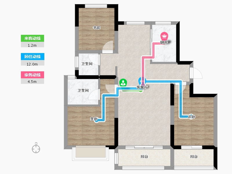 河北省-衡水市-凤凰城3期-94.15-户型库-动静线