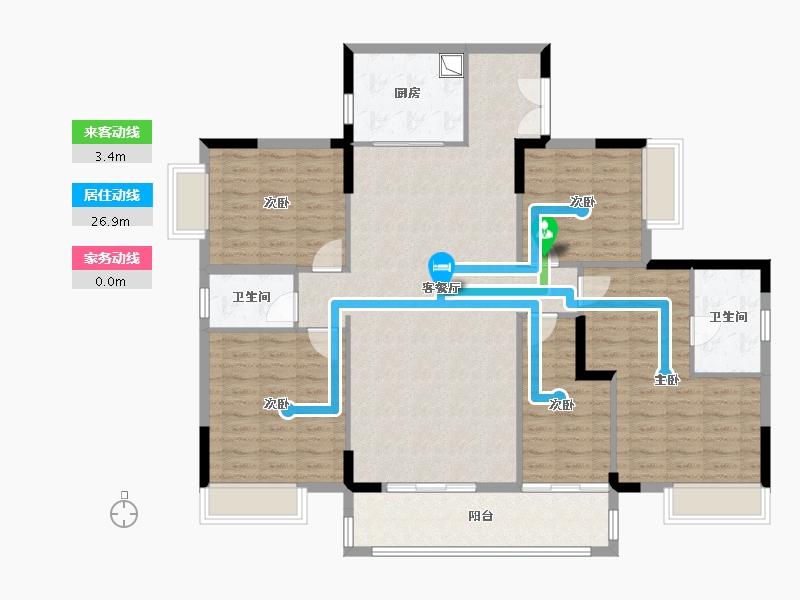 广东省-广州市-珑逸北苑-140.00-户型库-动静线