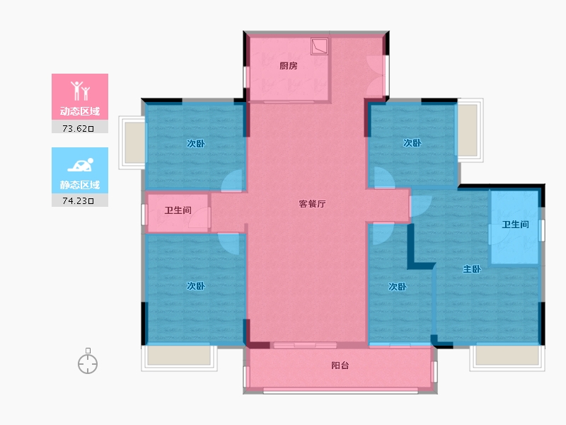 广东省-广州市-珑逸北苑-140.00-户型库-动静分区