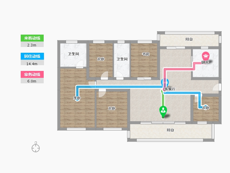 云南省-曲靖市-中集建宁府-111.20-户型库-动静线