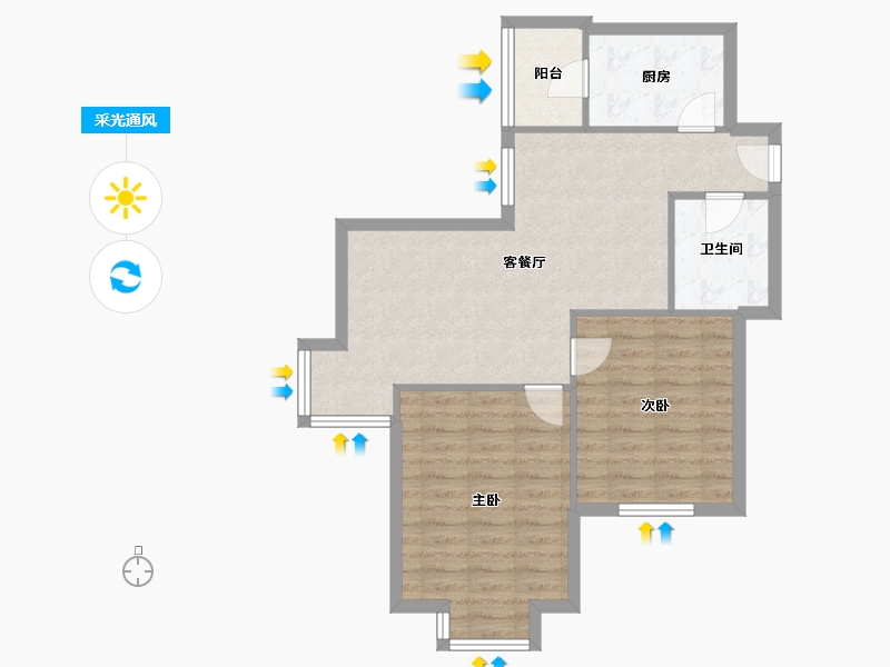 天津-天津市-东康家园-74.40-户型库-采光通风