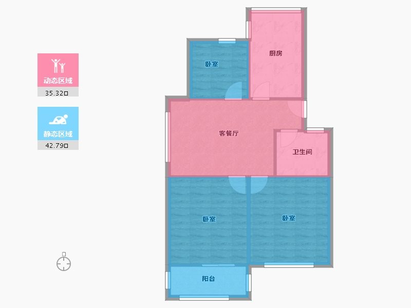 安徽省-合肥市-航运新村-79.00-户型库-动静分区