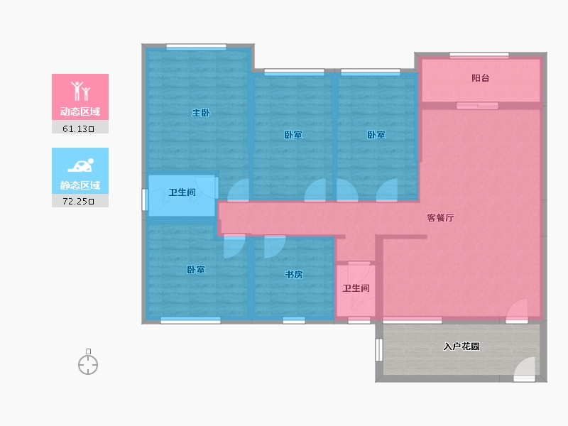 广西壮族自治区-百色市-荣旺·东方国际-136.80-户型库-动静分区