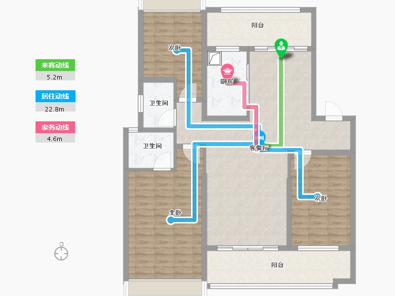 河南省-驻马店市-湖滨国际-125.95-户型库-动静线