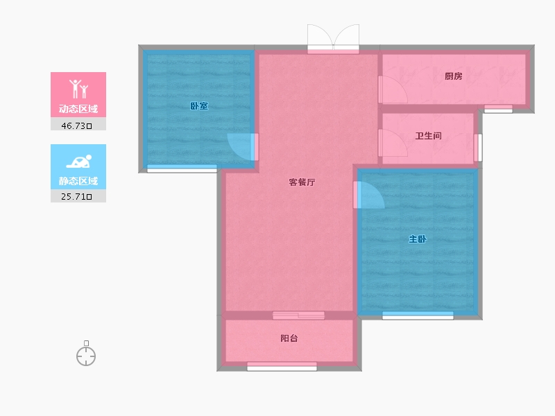 河北省-石家庄市-长安颐园-78.74-户型库-动静分区