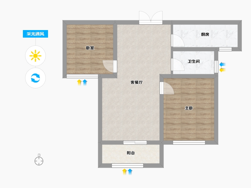 河北省-石家庄市-长安颐园-78.74-户型库-采光通风