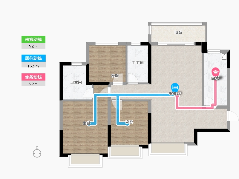 贵州省-贵阳市-金阳新世界珑誉-95.13-户型库-动静线