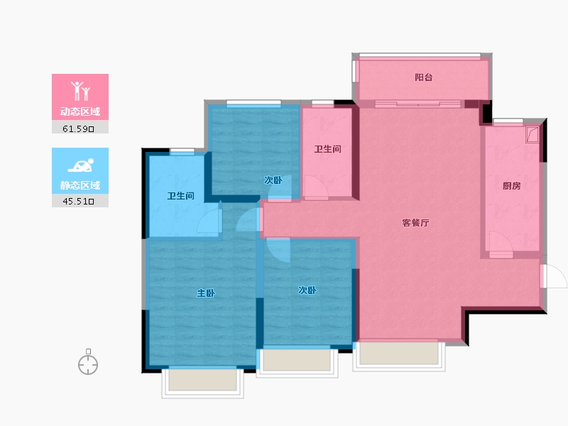 贵州省-贵阳市-金阳新世界珑誉-95.13-户型库-动静分区