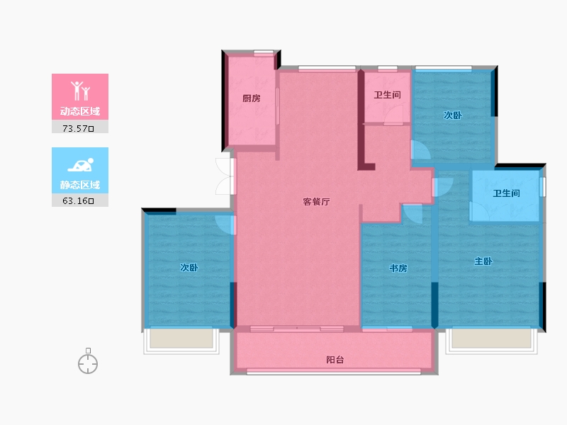 山东省-烟台市-绿城留香园-124.00-户型库-动静分区