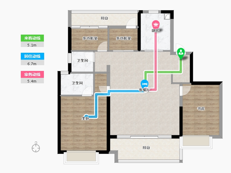 江西省-南昌市-保利艾溪湖-111.74-户型库-动静线