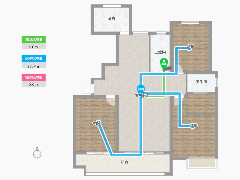 山东省-济宁市-太阳财富美景花园-124.00-户型库-动静线