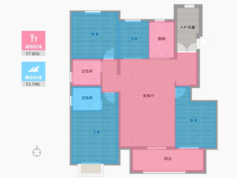 河北省-廊坊市-荣盛锦绣豪庭-101.73-户型库-动静分区