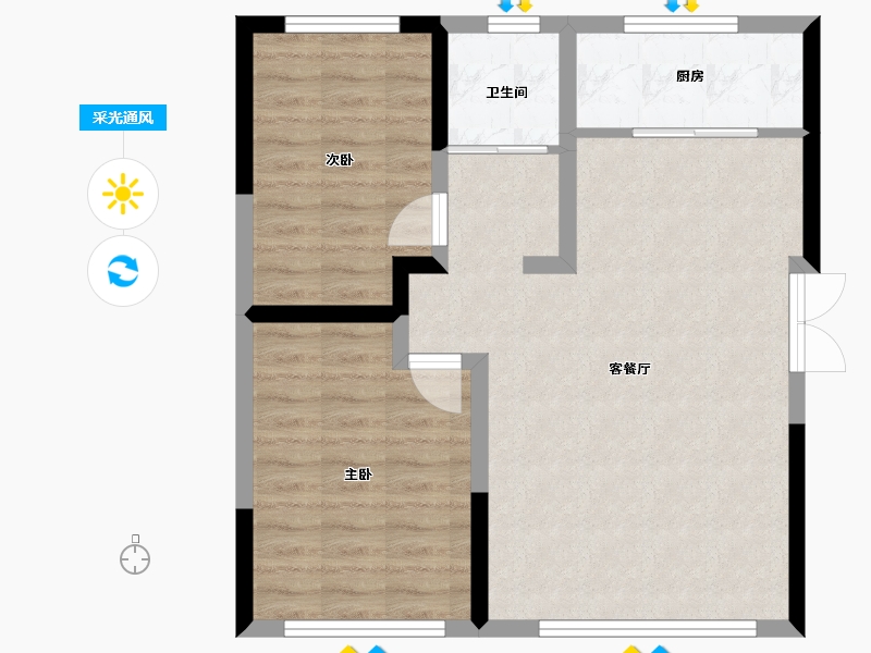 新疆维吾尔自治区-克拉玛依市-鼎福鼎悦嘉园-81.00-户型库-采光通风